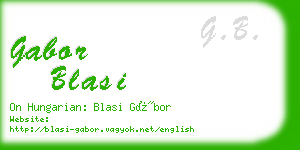 gabor blasi business card